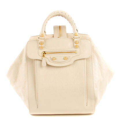 Balenciaga Agneau Giant 12 Gold Hardware Zip Traveler Backpack Blanc Creme Light Craie 1 of 12