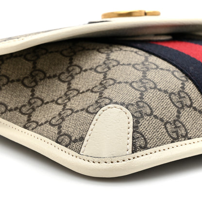 Gucci GG Supreme Monogram Web Small Ophidia Belt Bag 100 40 Beige Ebony White 10 of 10