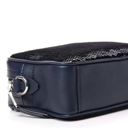 Miu Miu Paillettes Sequin Chain Camera Bag Bleu 6 of 10