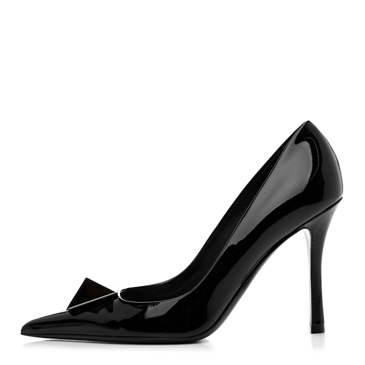 Valentino Garavani Patent Tonal One Stud 100mm Pumps 38 Black 1 of 8