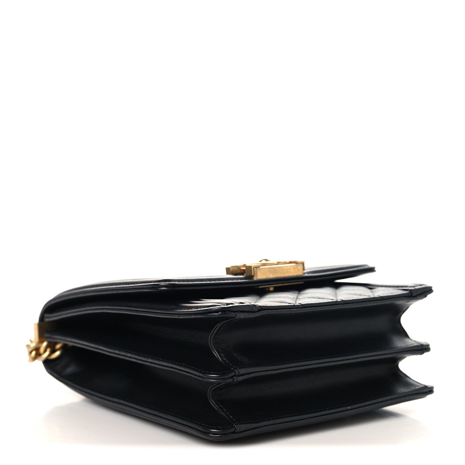 Chanel Calfskin Quilted North South Boy Flap Black 4 of 10