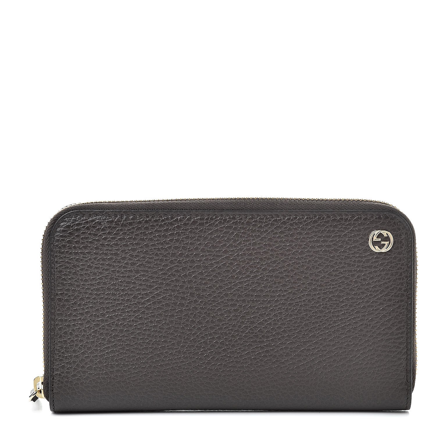 Gucci Dollar Calfskin GG Zip Around Wallet Brown 1 of 8