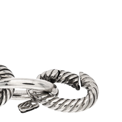 David Yurman Sterling Silver Black Ceramic 17mm Extra Large Oval Link Bracelet 5 of 5