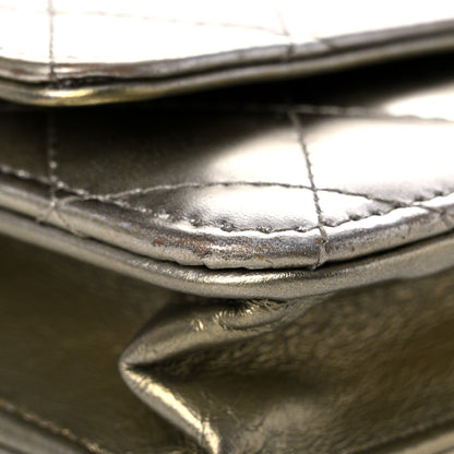 Chanel Metallic Aged Calfskin Quilted Reissue Wallet On Chain WOC Green 5 of 16