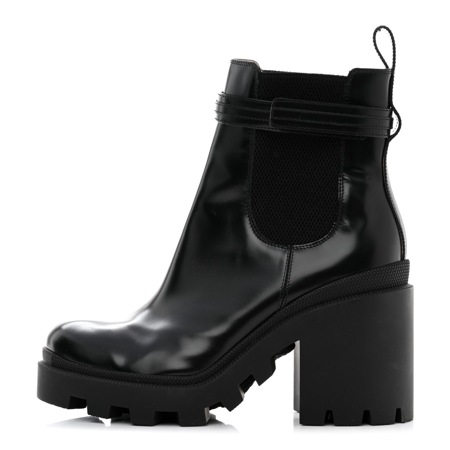 Magnum Calfskin Logo Chelsea Ankle Boots 40.5 Black