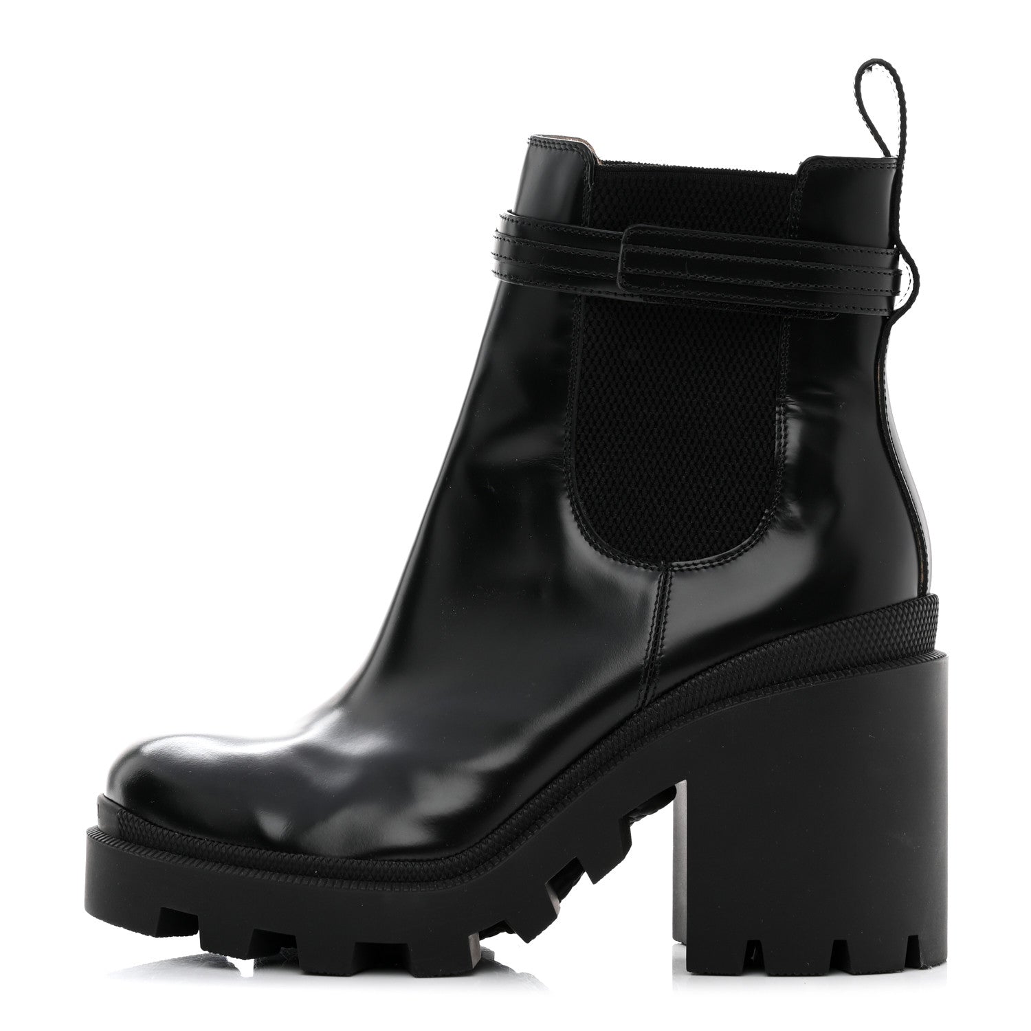 Gucci Magnum Calfskin Logo Chelsea Ankle Boots 40.5 Black 1 of 9