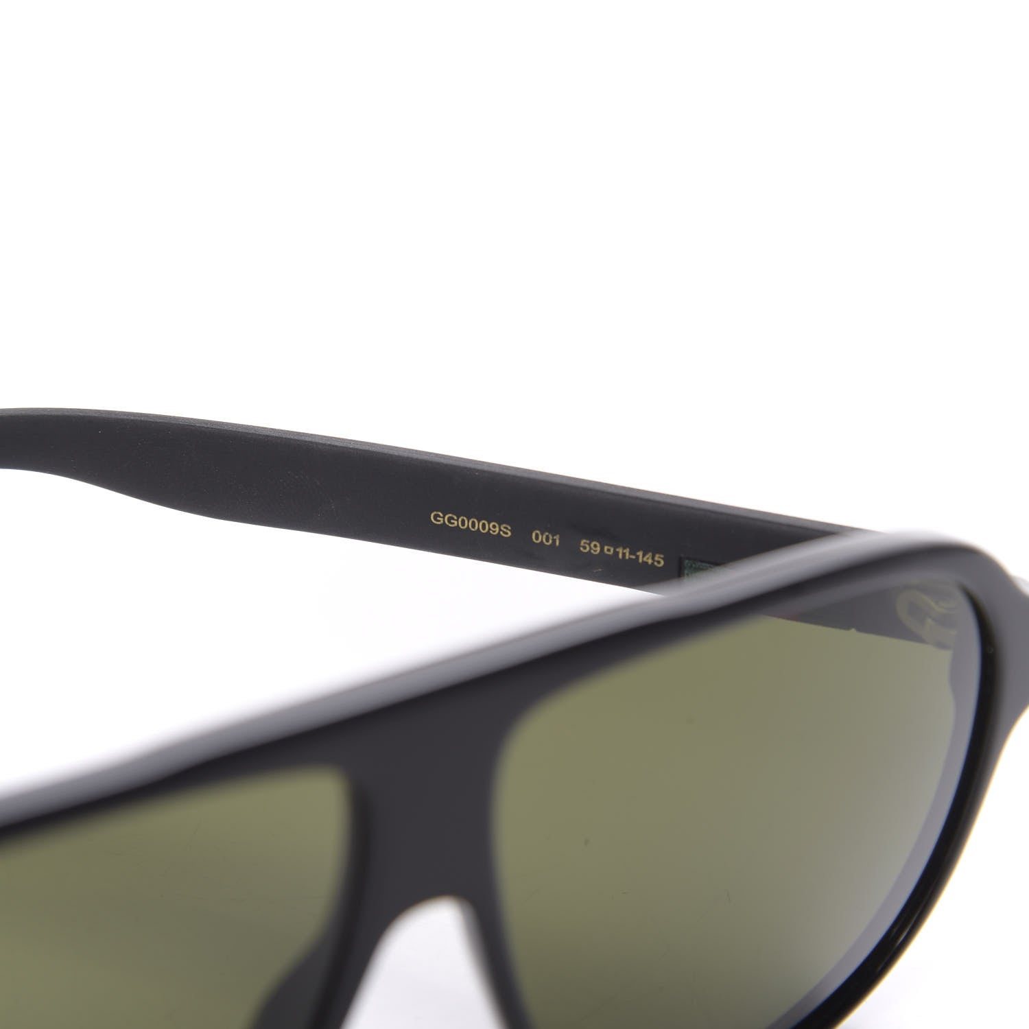 Gucci Acetate Aviator Sunglasses GG0009S Black 5 of 8