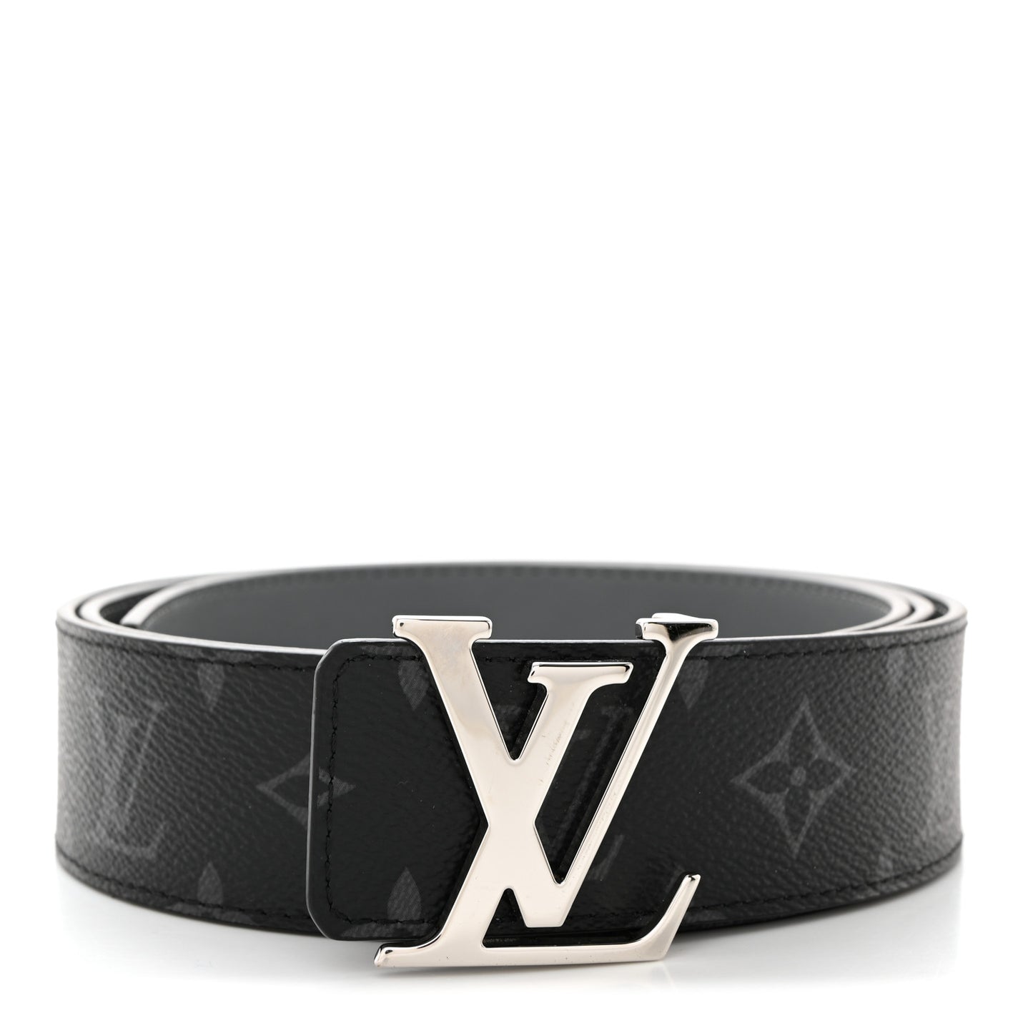Calfskin Monogram Eclipse LV Initiales Reversible Belt 110 44
