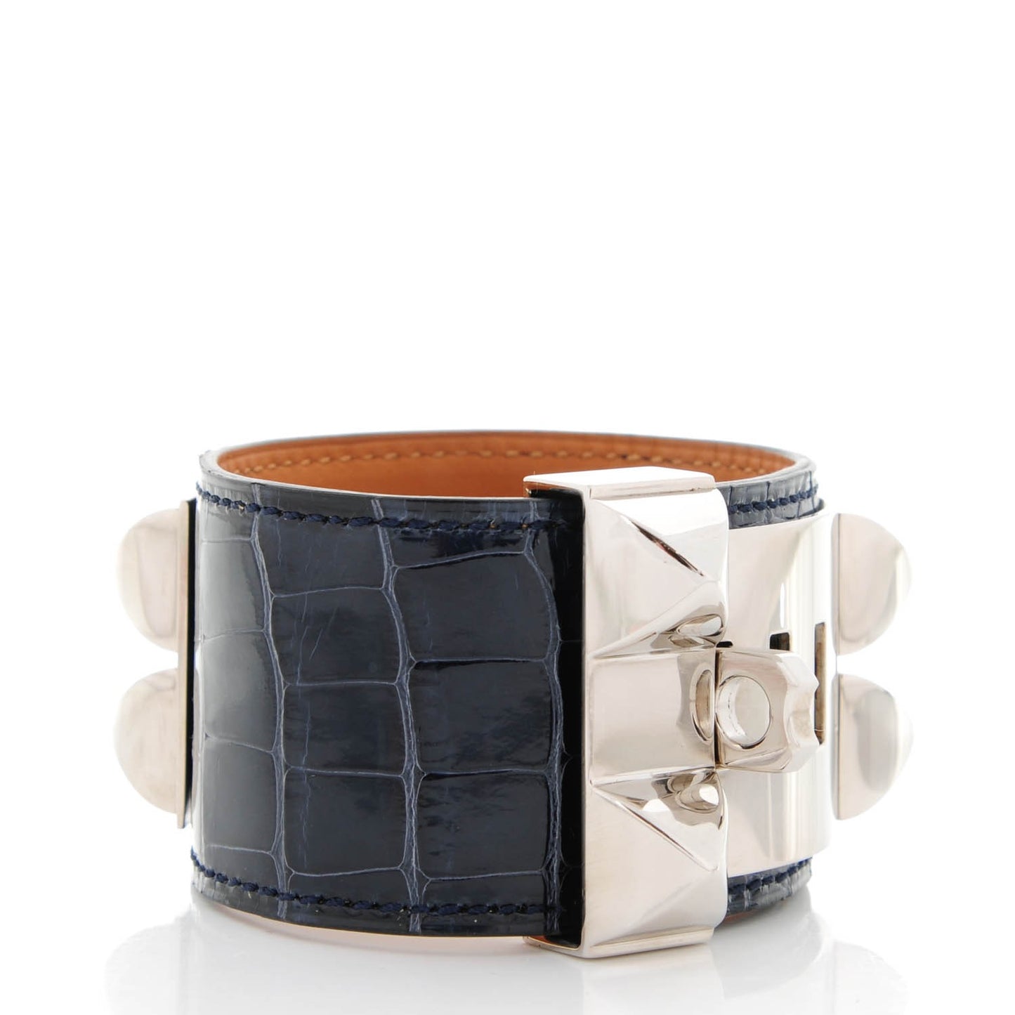 Shiny Alligator Collier De Chien CDC S Bracelet Bleu Marine