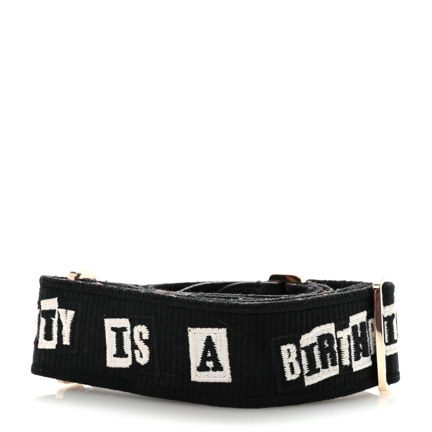 Valentino Garavani X JAMIE REID Canvas Embroidered Rockstud Guitar Strap Black 4 of 10