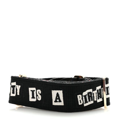 Valentino Garavani X JAMIE REID Canvas Embroidered Rockstud Guitar Strap Black 4 of 10