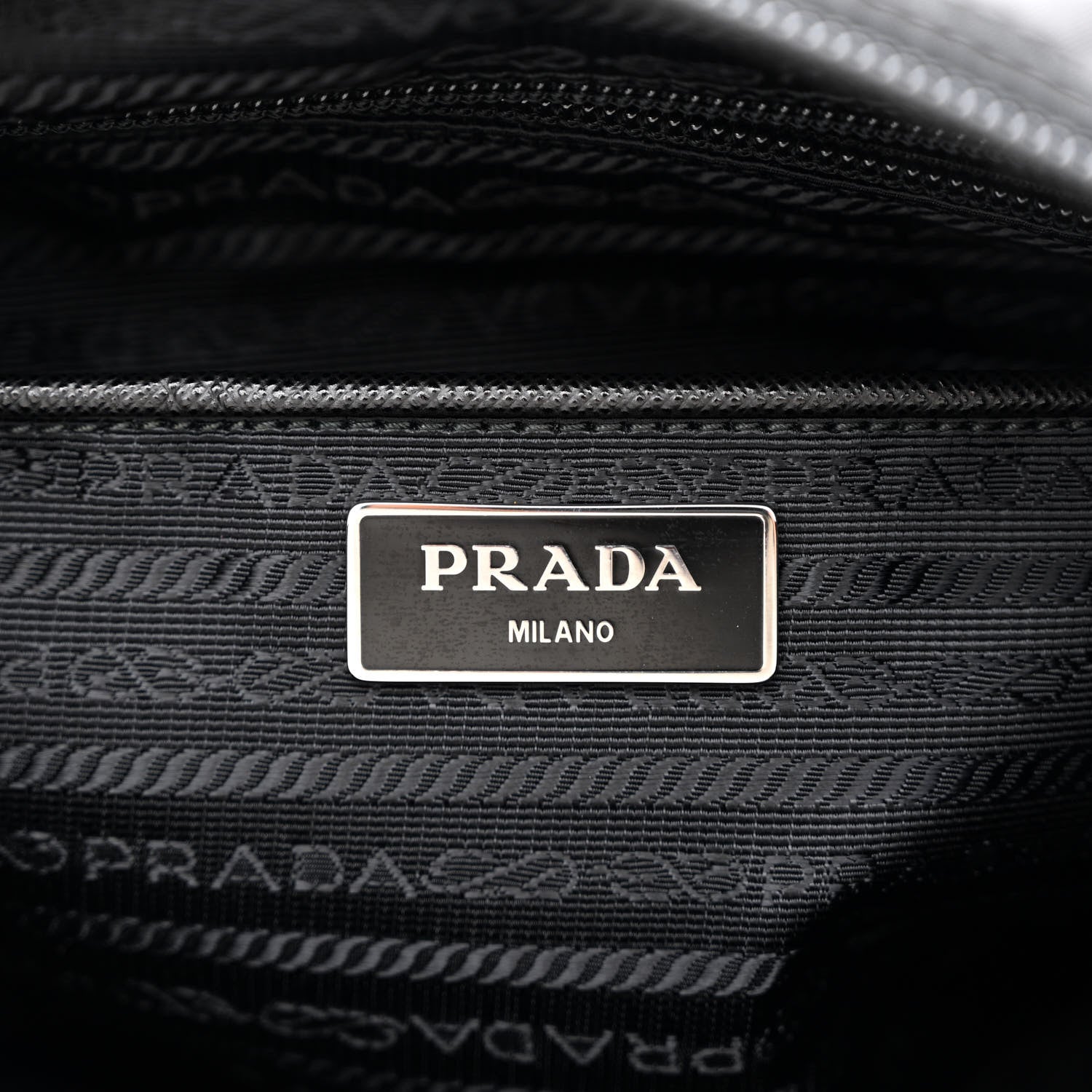Prada Tessuto Nylon Saffiano Double Buckle Messenger Shoulder Bag Black 6 of 12