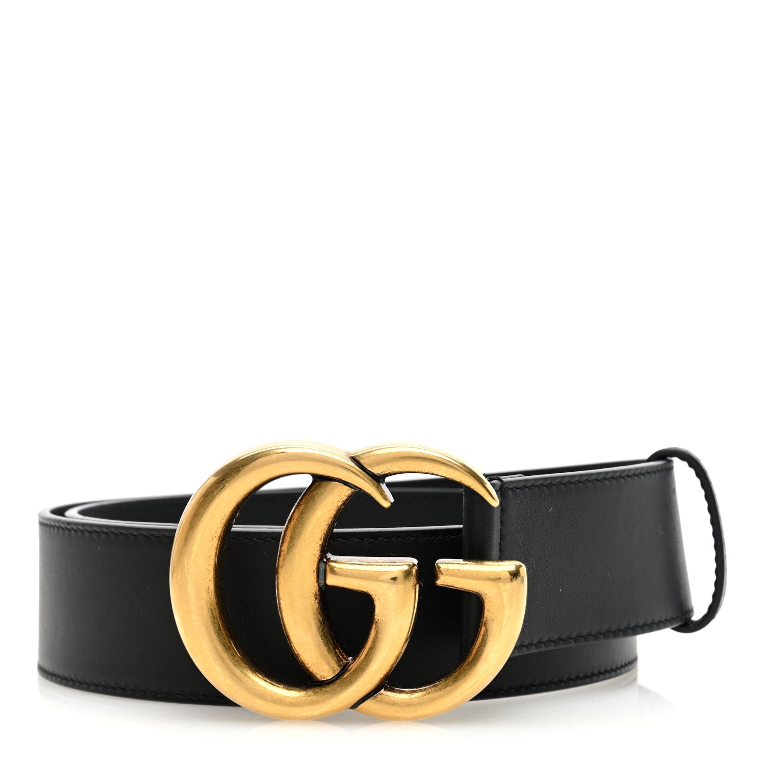 Gucci Calfskin Double G 40mm Belt 75 30 Black 1 of 4