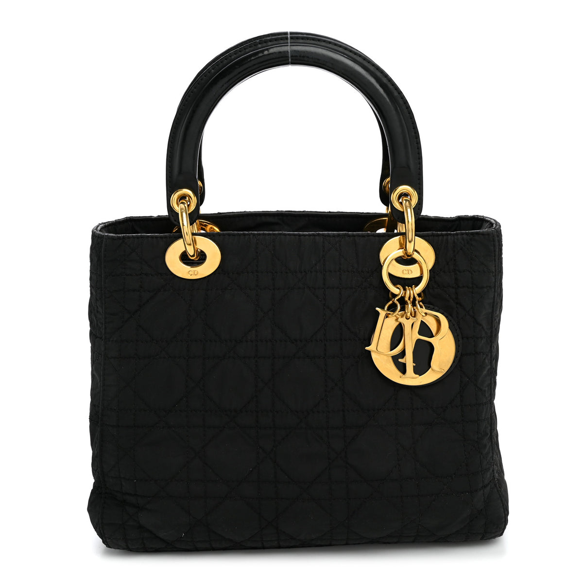 Christian Dior Nylon Cannage Medium Lady Dior Black 1 of 11