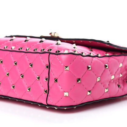 Valentino Garavani Nappa Medium Rockstud Spike Shoulder Bag Pink Orchid 7 of 9