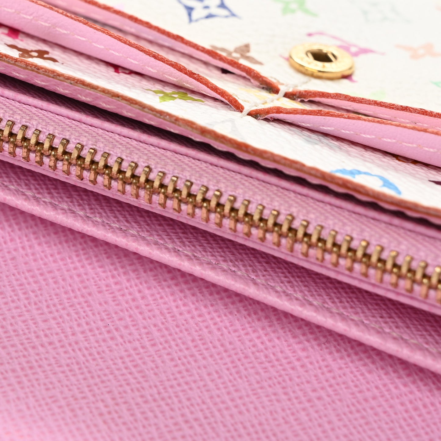 Monogram Multicolor Sarah Wallet White Litchi