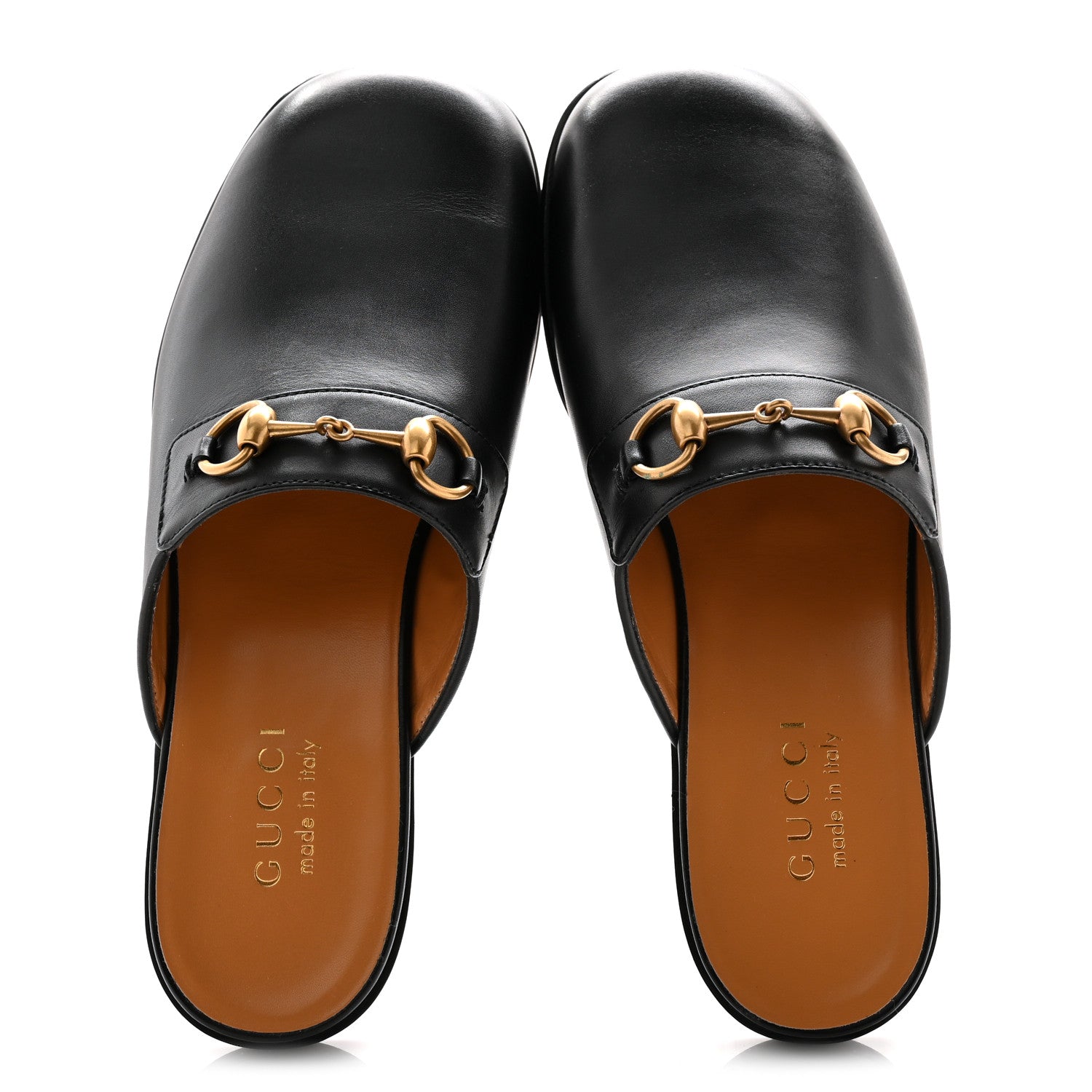 Gucci Jakarta Calfskin Mens Horsebit Slippers 7 Black 5 of 10