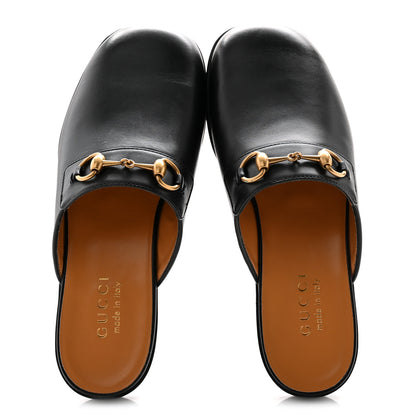 Gucci Jakarta Calfskin Mens Horsebit Slippers 7 Black 5 of 10