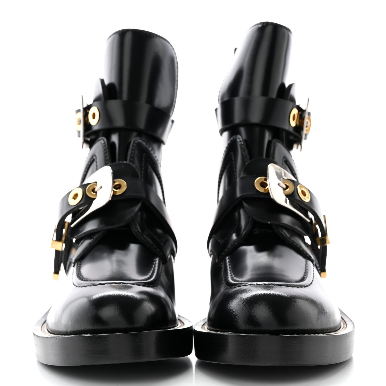 Balenciaga Brushed Calfskin Ceinture Ankle Boots 37.5 Black 2 of 15