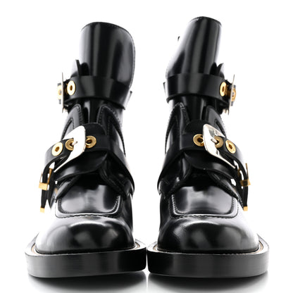 Balenciaga Brushed Calfskin Ceinture Ankle Boots 37.5 Black 2 of 15