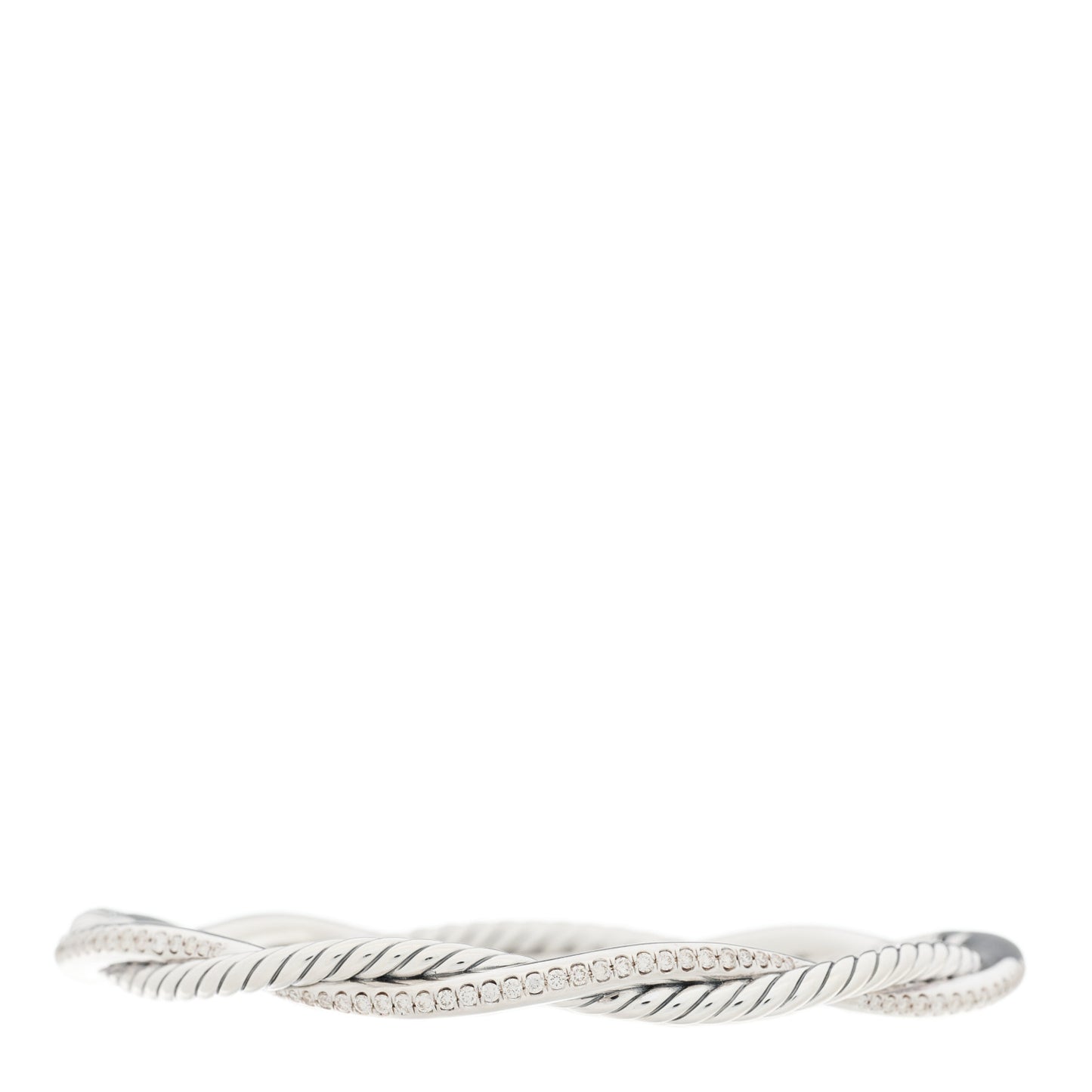 Sterling Silver Diamond Infinity Bracelet