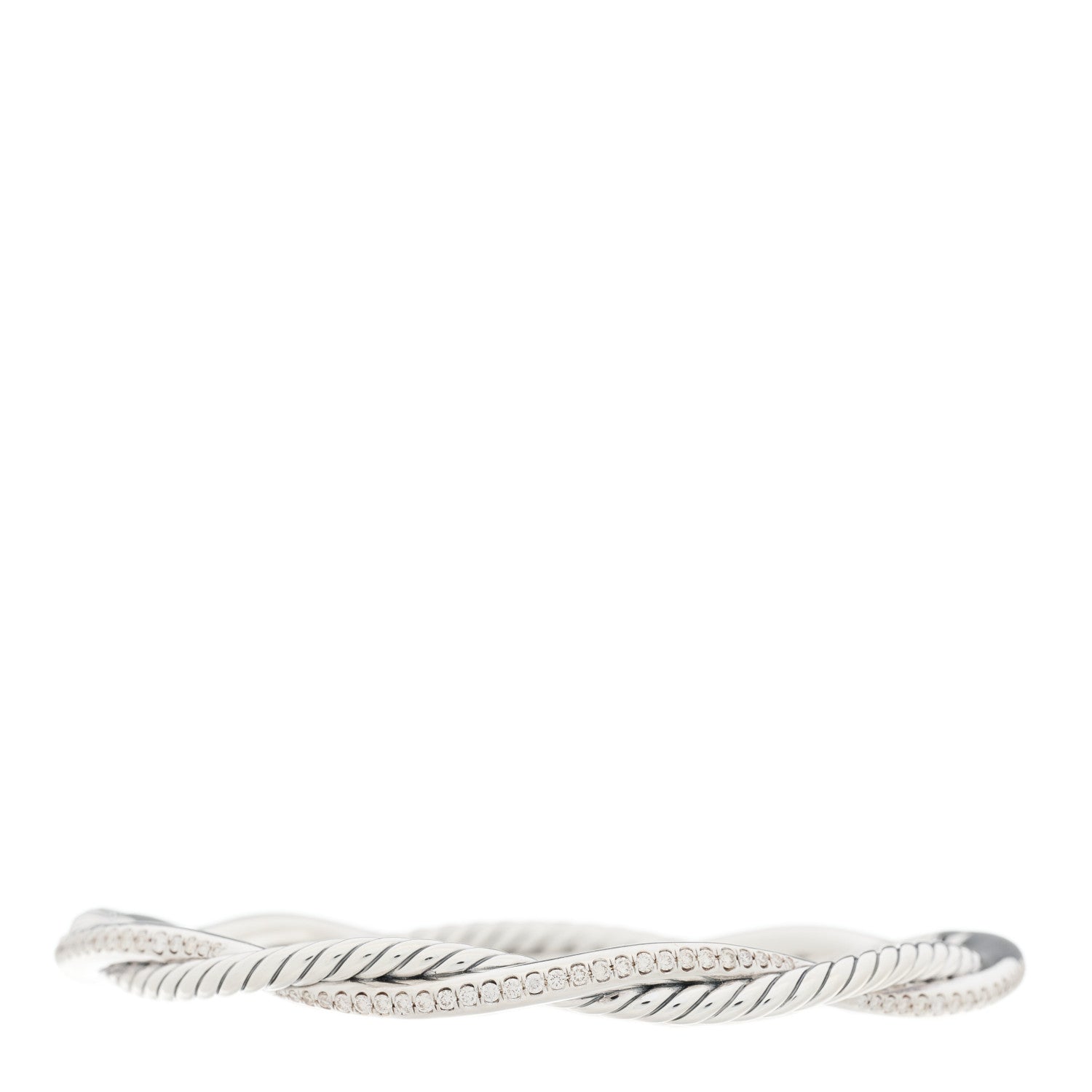 David Yurman Sterling Silver Diamond Infinity Bracelet 1 of 4