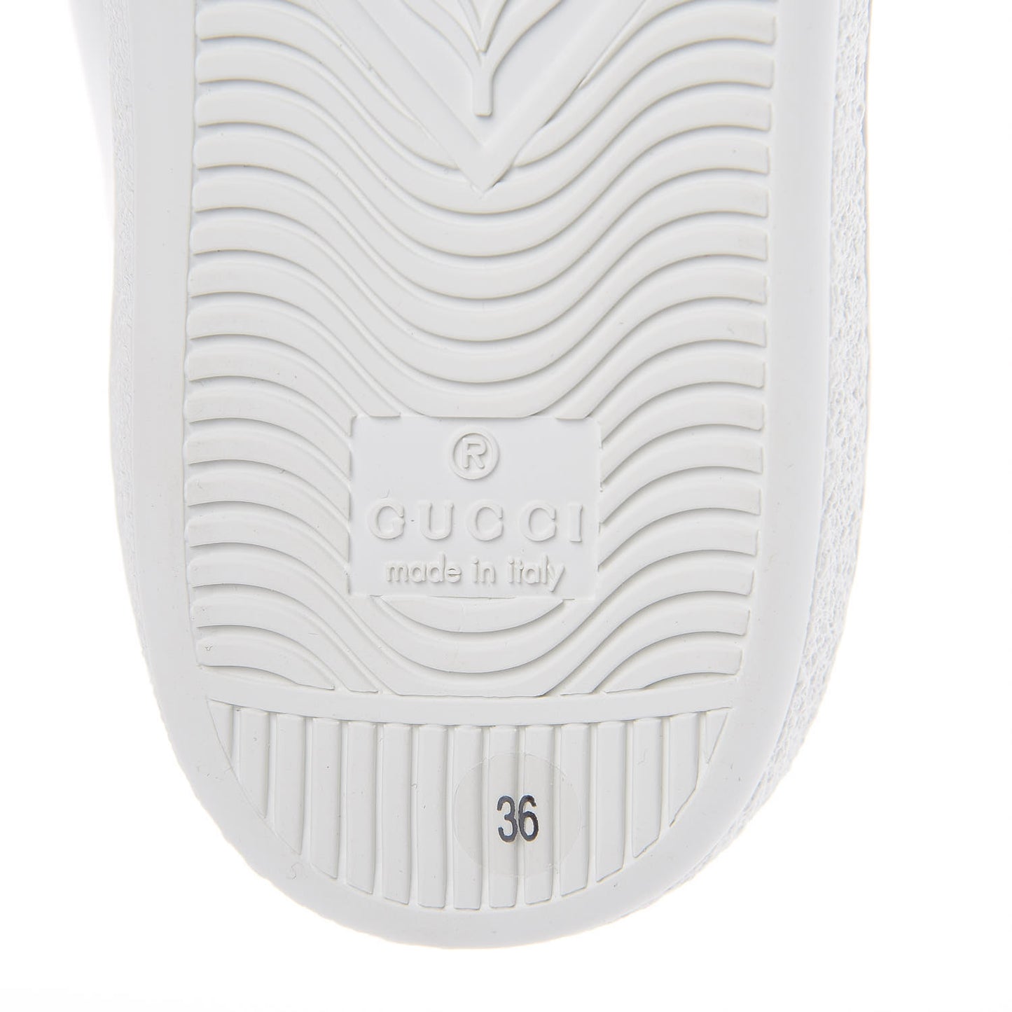 Calfskin Ayers Bee Embroidered Womens Ace Sneakers 36 White Green