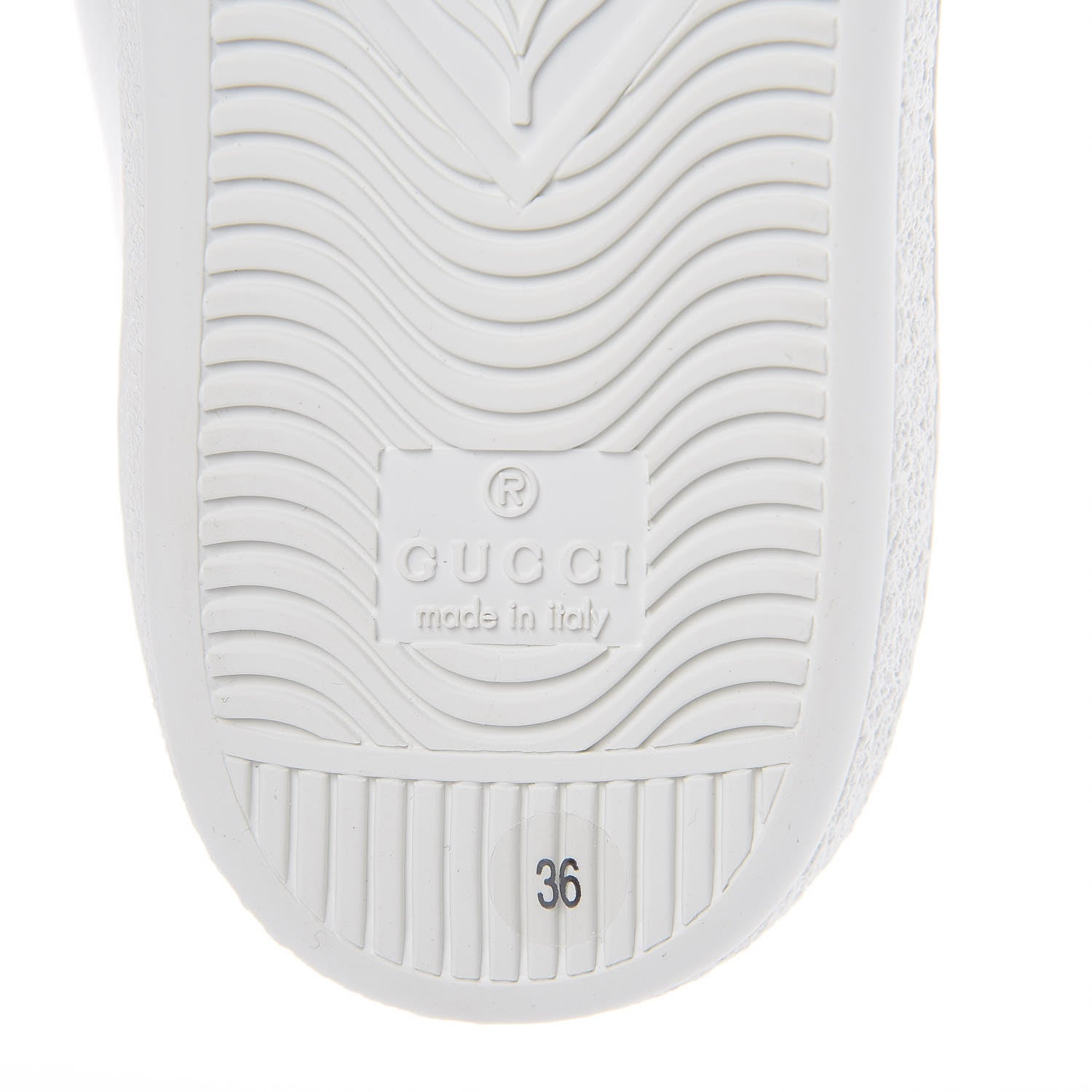 Gucci Calfskin Ayers Bee Embroidered Womens Ace Sneakers 36 White Green 7 of 10
