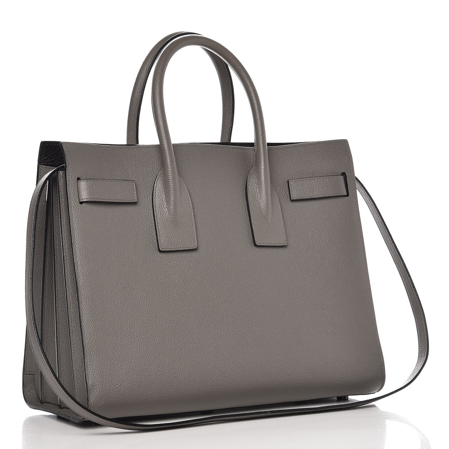 Saint Laurent Grained Calfskin Small Sac De Jour Fog 3 of 12