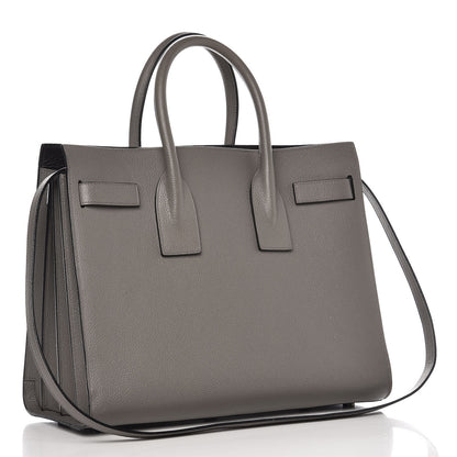 Saint Laurent Grained Calfskin Small Sac De Jour Fog 3 of 12