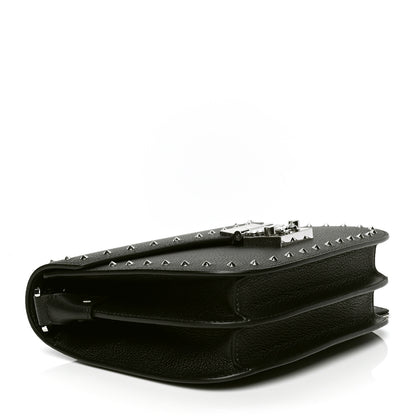 MCM Calfskin Patricia Studded Crossbody Bag Black 3 of 4