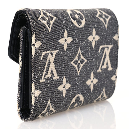 Louis Vuitton Denim Monogram Jacquard Victorine Wallet Grey 3 of 12