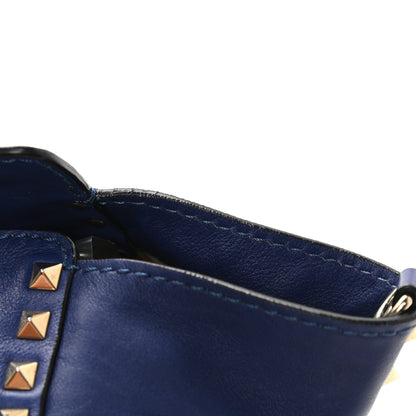 Valentino Garavani Vitello Medium Rockstud Tote Blue China 11 of 11