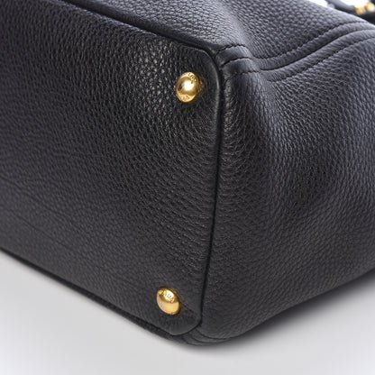 Prada Vitello Daino Side Pocket Tote Black 6 of 10