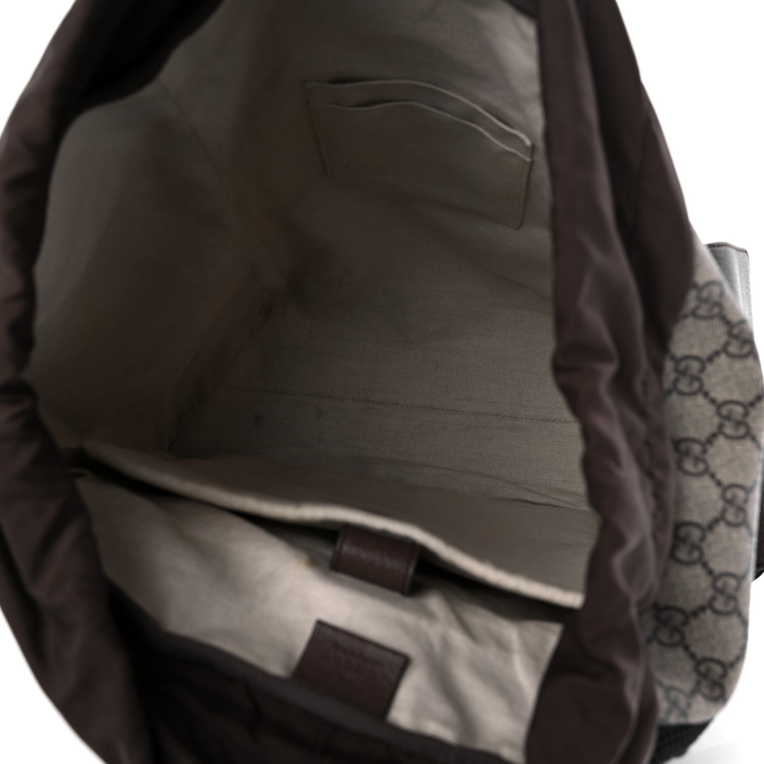 Gucci GG Supreme Monogram Medium Ophidia Double Buckle Backpack Brown 5 of 12