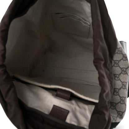 Gucci GG Supreme Monogram Medium Ophidia Double Buckle Backpack Brown 5 of 12
