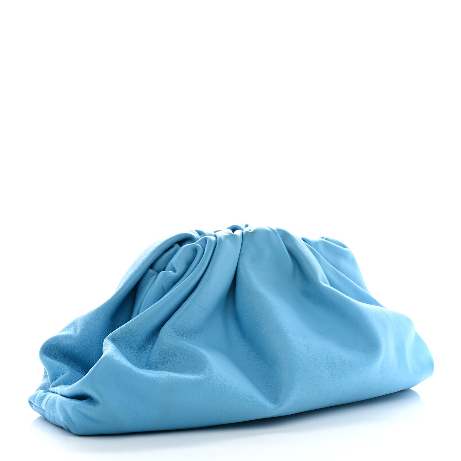 Bottega Veneta Smooth Butter Calf The Pouch Oversized Clutch Sky Blue 3 of 15
