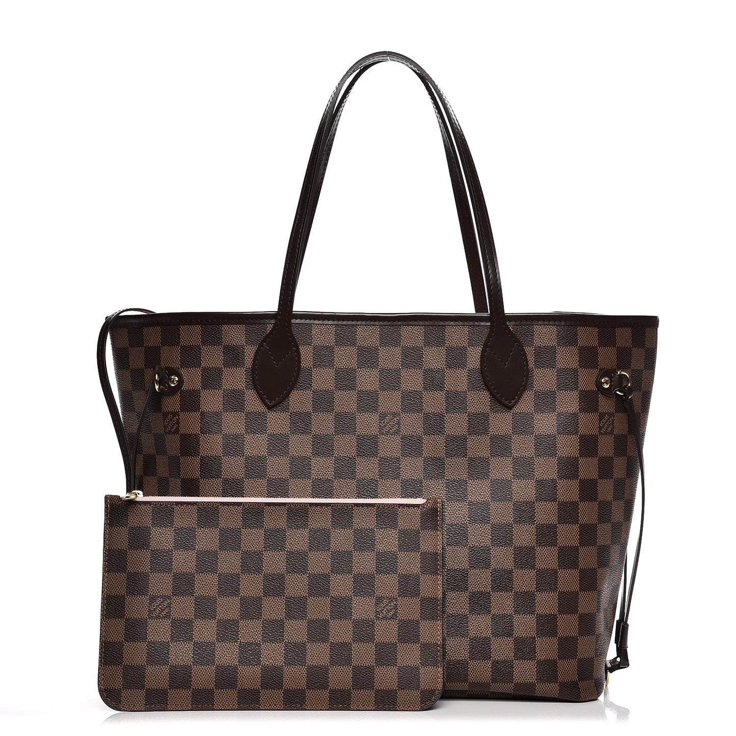 Damier Ebene Neo Neverfull MM Rose Ballerine