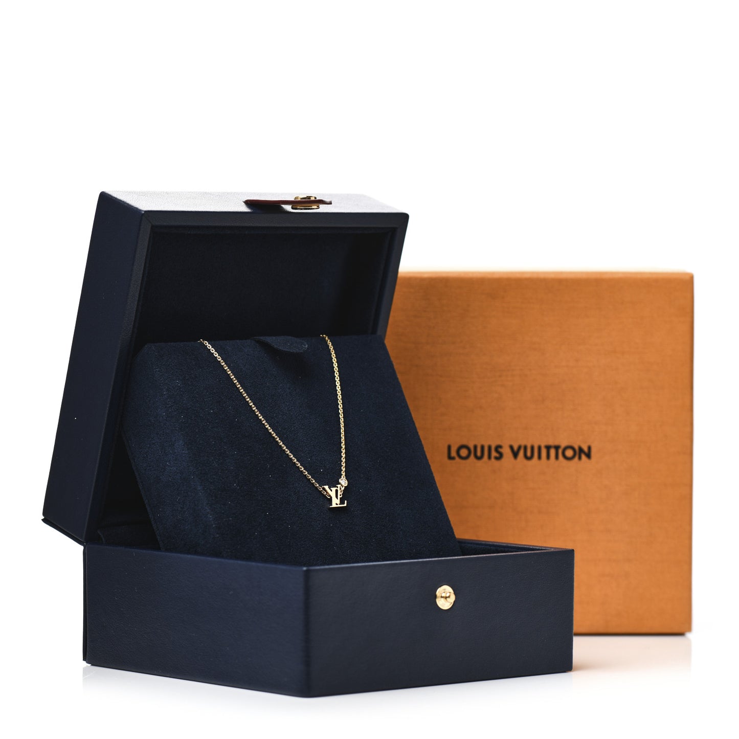 18K Yellow Gold Diamond Idylle Blossom LV Pendant Necklace