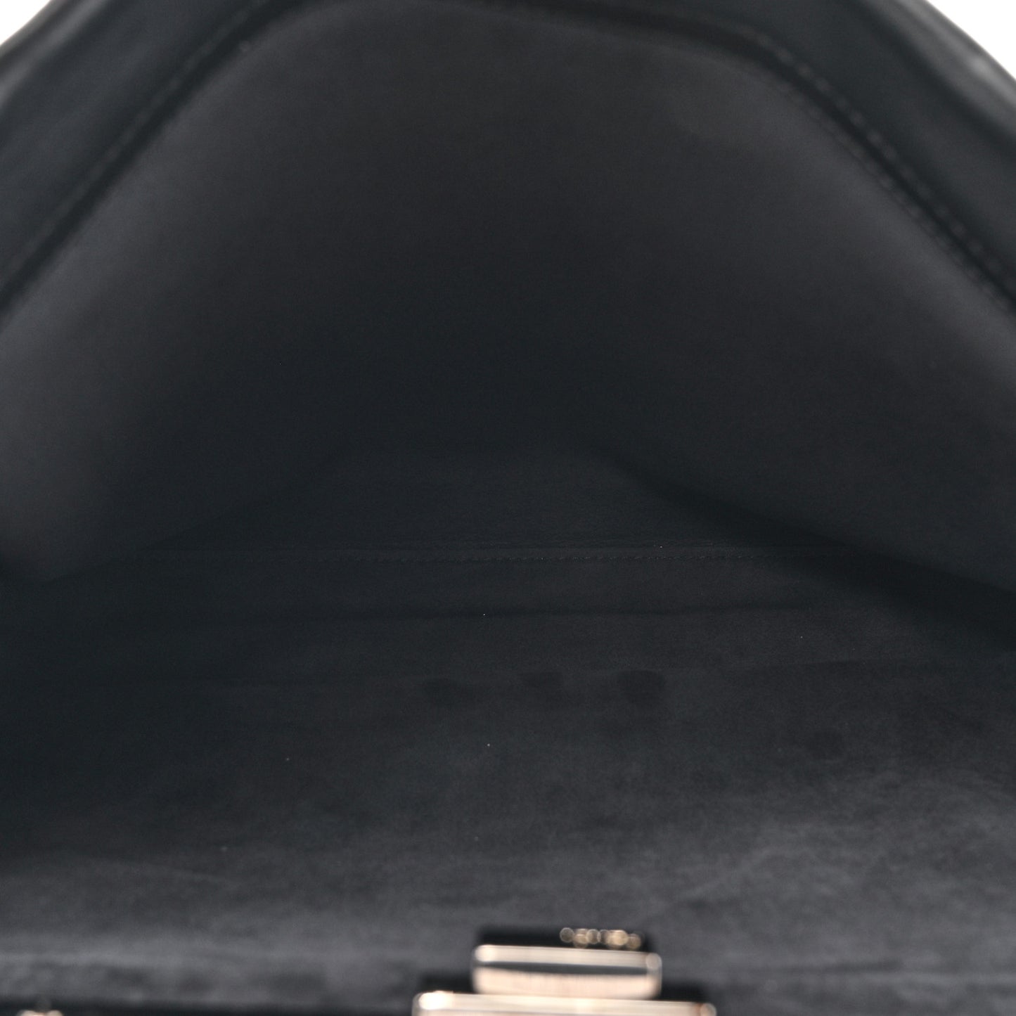 Vitello Dolce Marmol Patent Crocodile Trapuntata Large Peekaboo Iconic Satchel Black Fumo