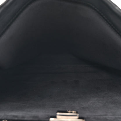 Fendi Vitello Dolce Marmol Patent Crocodile Trapuntata Large Peekaboo Iconic Satchel Black Fumo 5 of 15