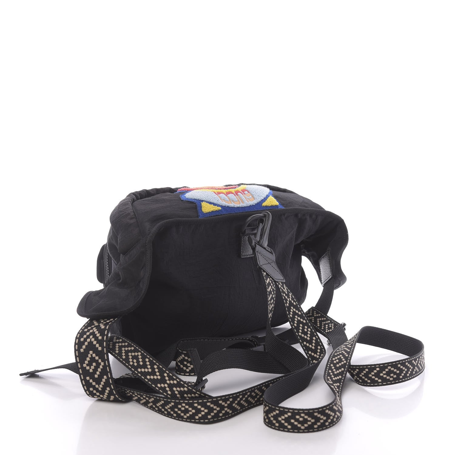 Gucci Nylon 80s Logo Patch Belt Bag Black 3 of 10