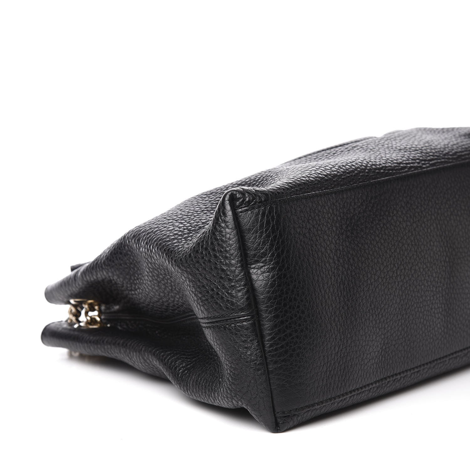 Gucci Pebbled Calfskin Medium Soho Chain Shoulder Bag Black 9 of 11