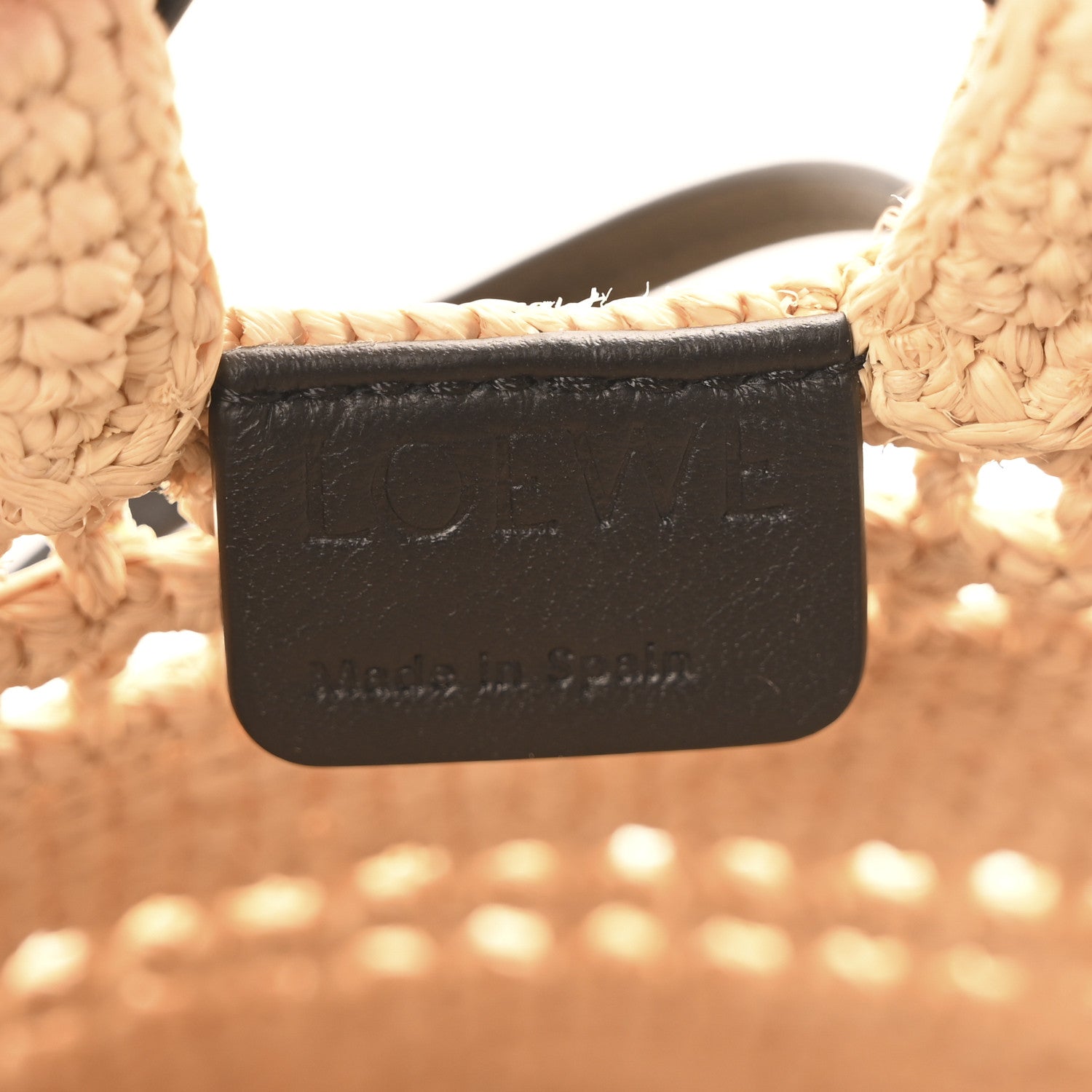 Loewe Raffia Logo Drawstring Pocket Crossbody Natural Black 6 of 10