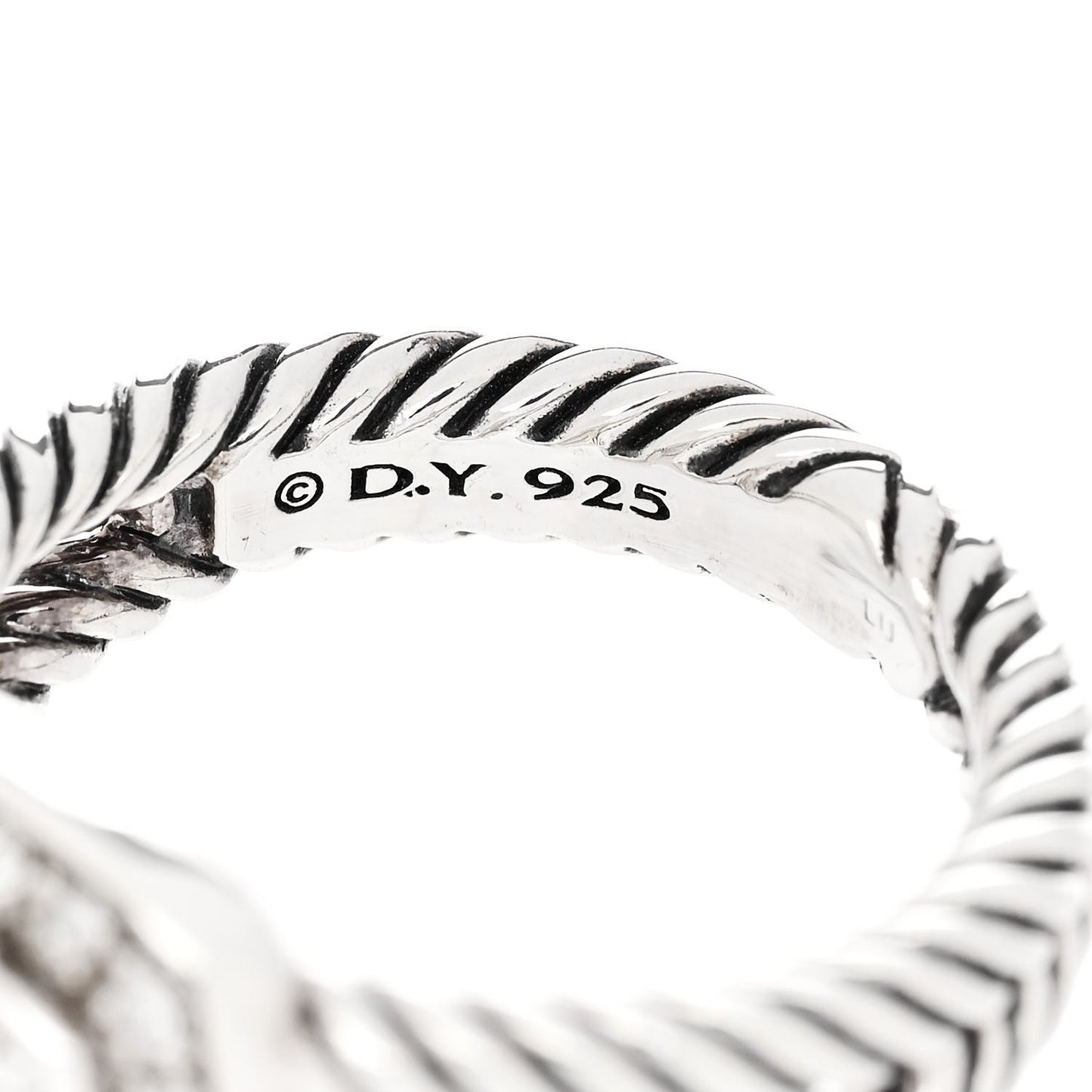 Sterling Silver Diamond 7mm Petite Albion Pave Ring 52 6