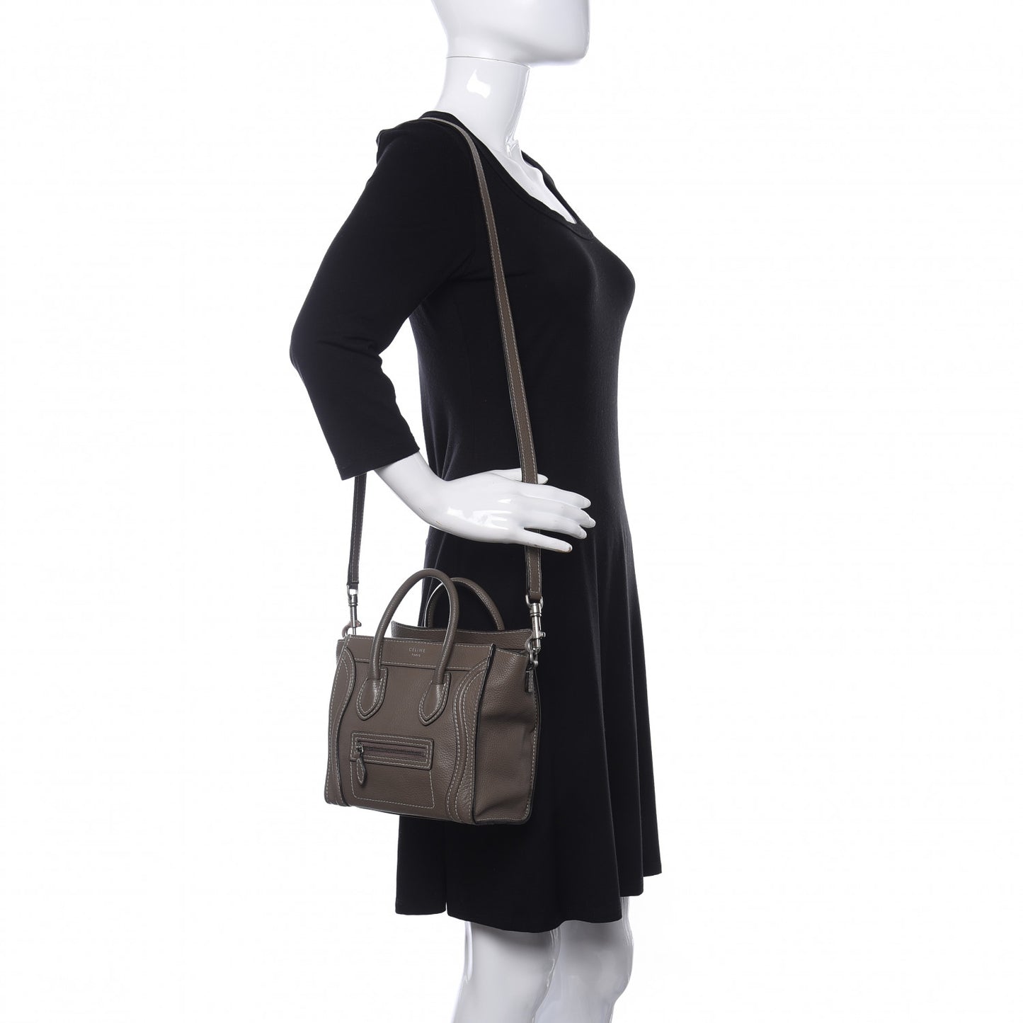 Drummed Calfskin Nano Luggage Souris