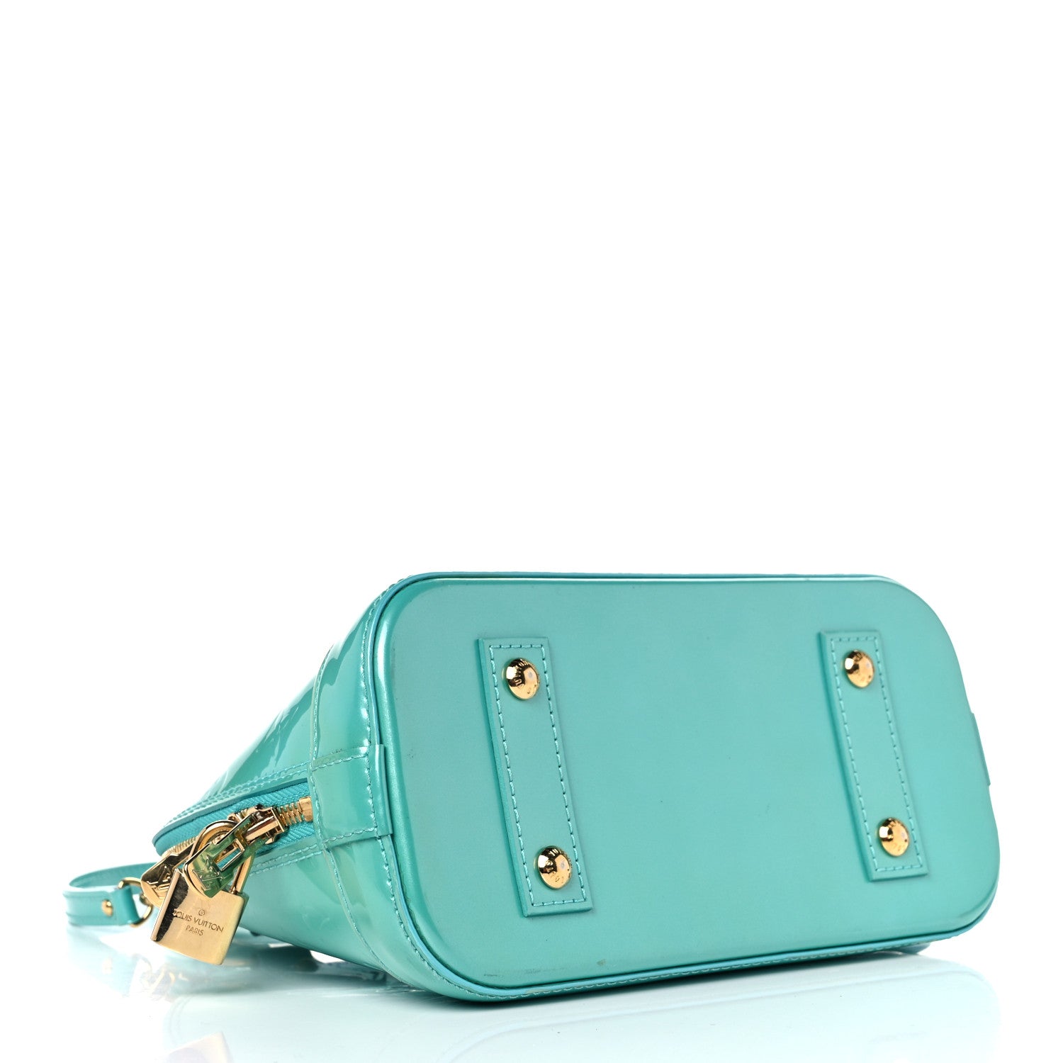 Louis Vuitton Vernis Alma BB Blue Lagon 4 of 16