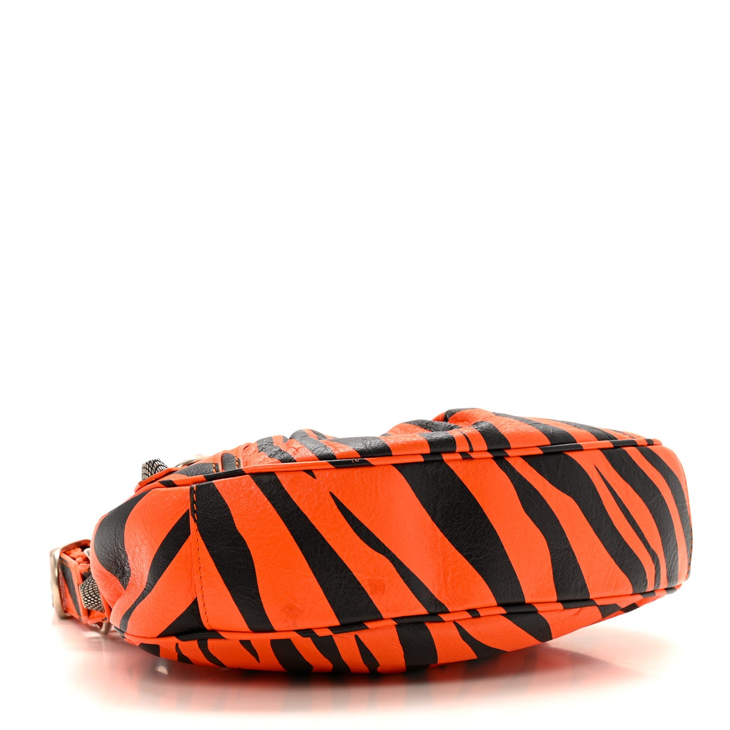 Agneau Arena Le Cagole Shoulder Bag XS Orange Black