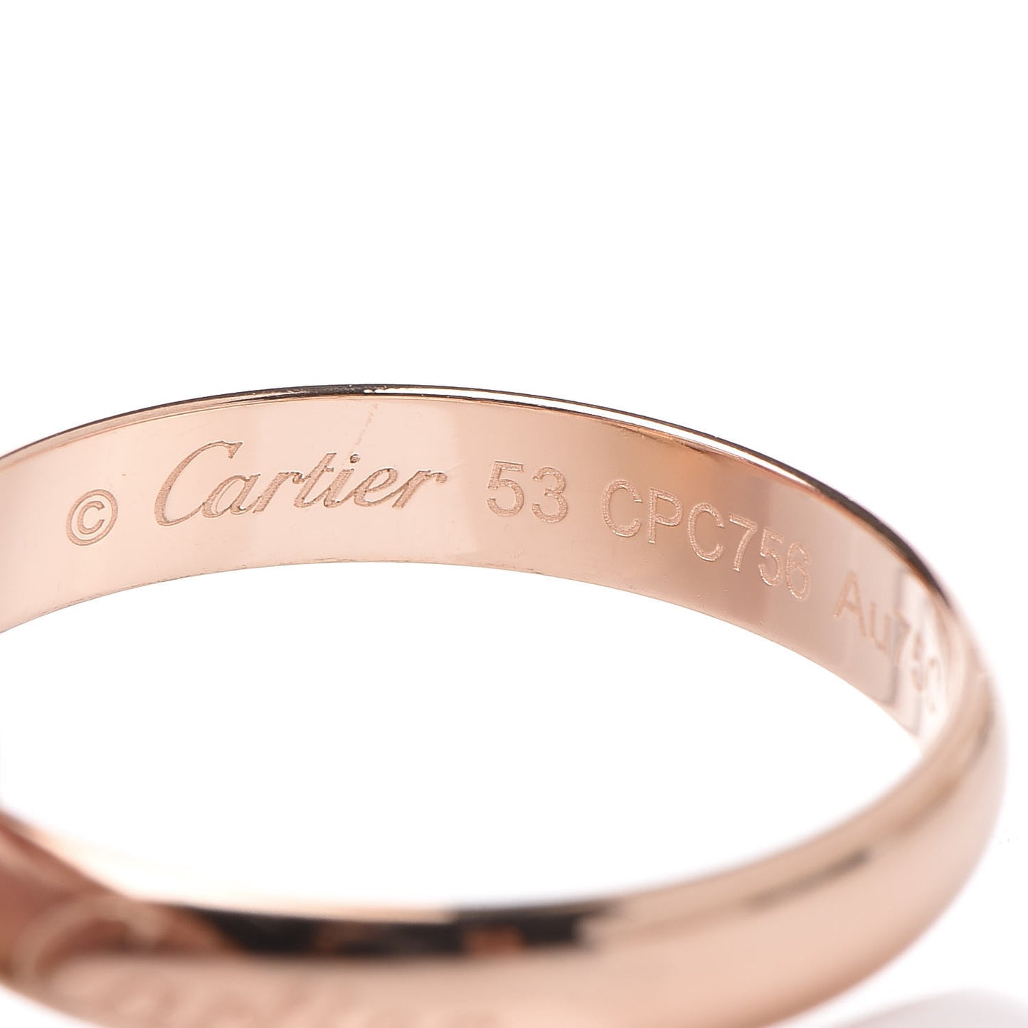 18K Pink Yellow White Gold Classic Trinity Ring 53 6.25