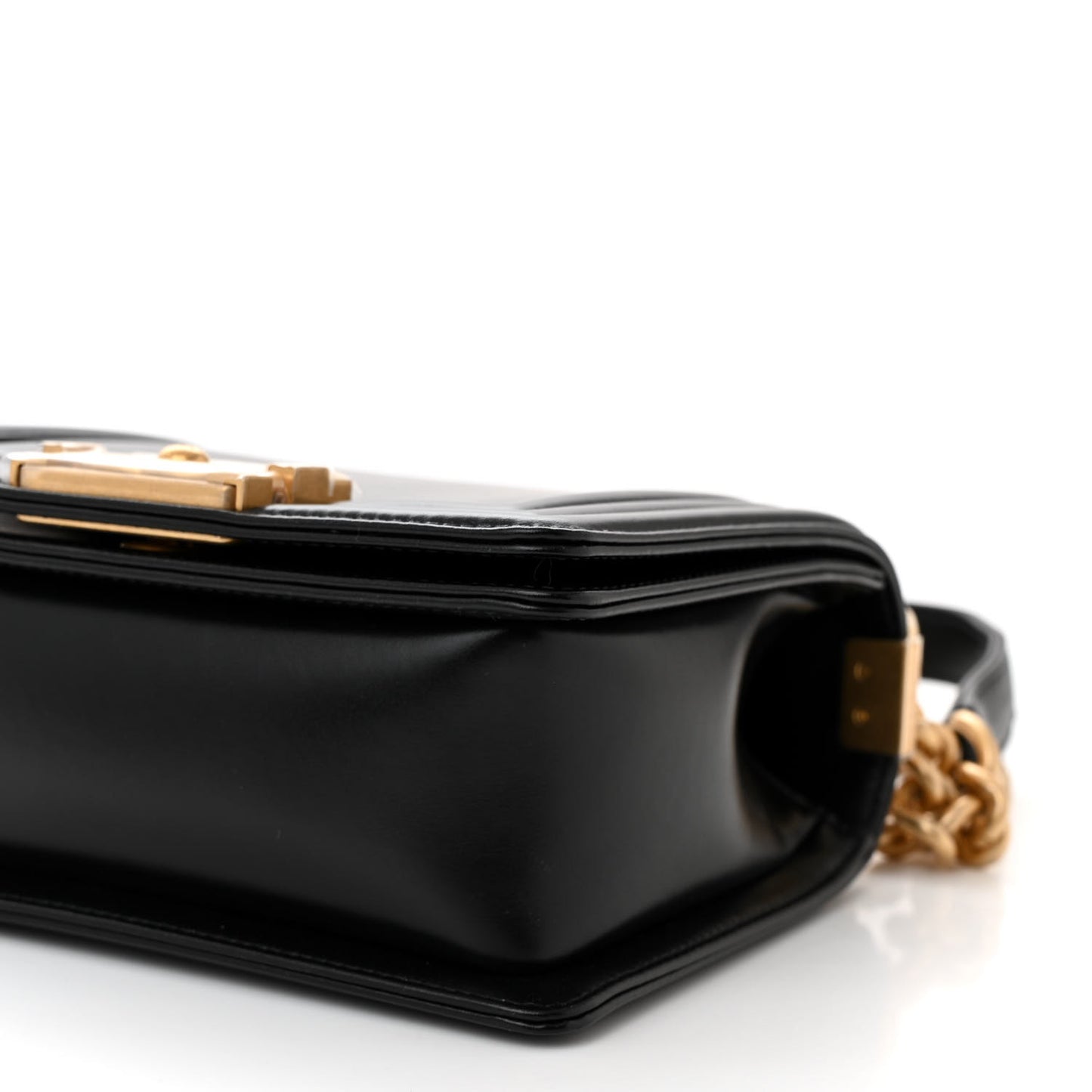 Calfskin Mini Boy Flap Black